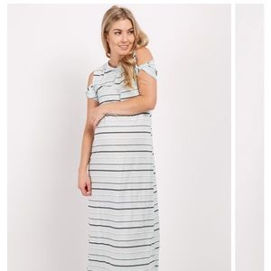 NWT Pinkblush Maternity Striped Maxi Size: Medium